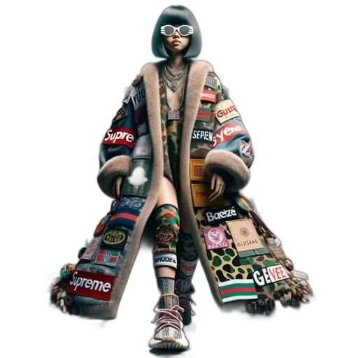 jacket, concept art, 3d render, cyberpunk transparent PNG cut-out
