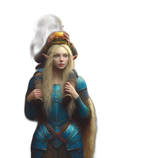 dragon, staff, face, crown transparent PNG cut-out