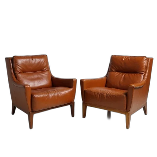 furniture, 3d render, pair, vintage transparent PNG cut-out