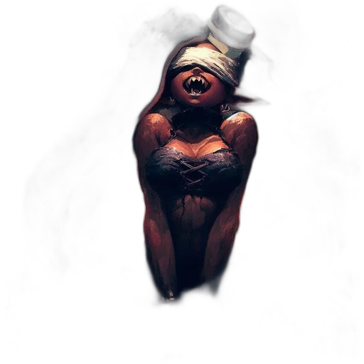 mask, face, creature, staff transparent PNG cut-out