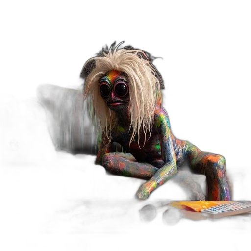 creature, animal, hair, photorealistic transparent PNG cut-out