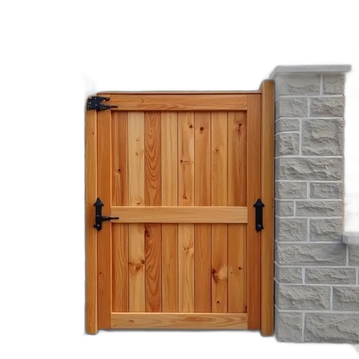 3d render, wooden, fence, vertical transparent PNG cut-out