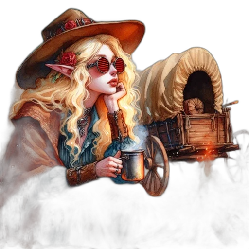 hat, weapon, fantasy art, concept art transparent PNG cut-out