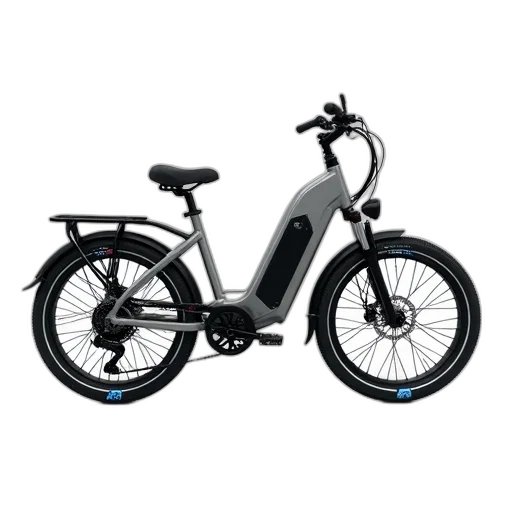 modern, electric, bicycle, sleek transparent PNG cut-out