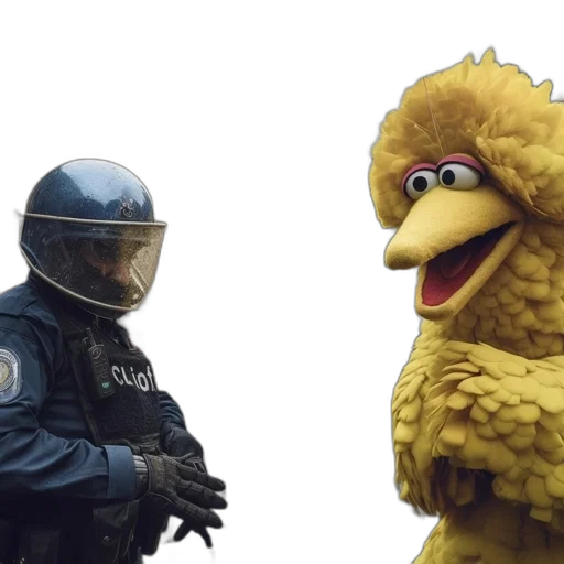 police, officer, stands, alert transparent PNG cut-out