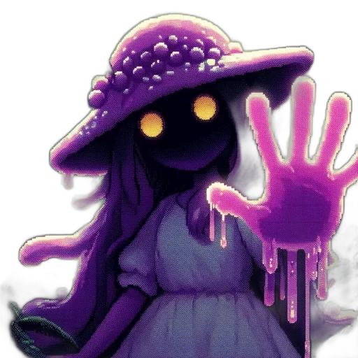 hat, creature, dress, staff transparent PNG cut-out