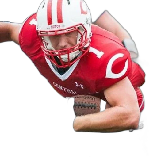 football, player, wearing, red transparent PNG cut-out