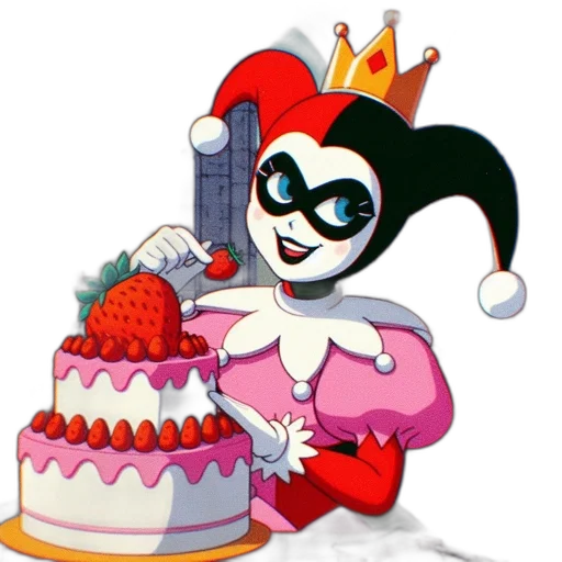 crown, 3d render, jester-like, female transparent PNG cut-out