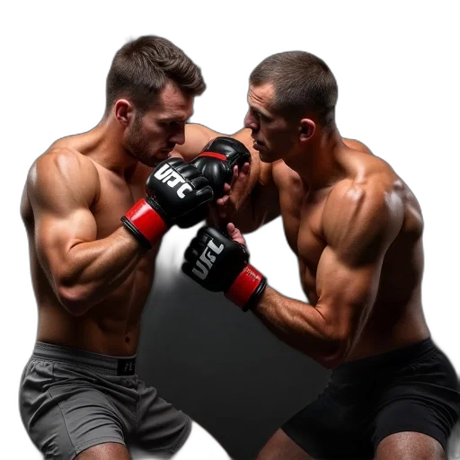 photorealistic, mma, middleweight, takes transparent PNG cut-out