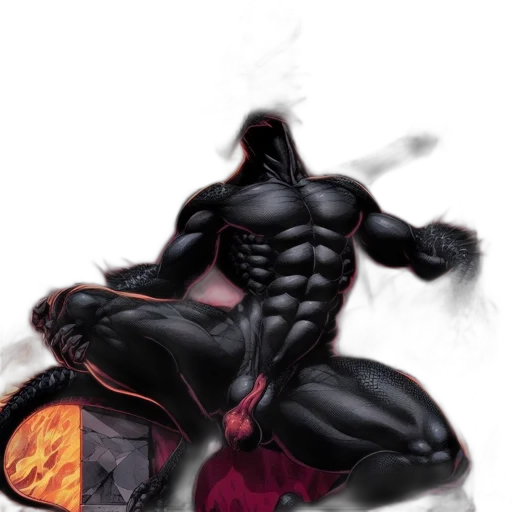 comic book art, concept art, fantasy art, dark transparent PNG cut-out