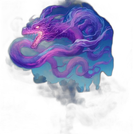 dragon, mask, creature, hair transparent PNG cut-out