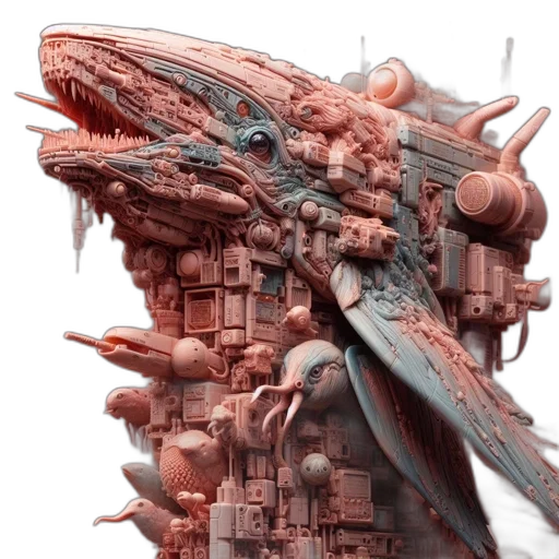 dragon, creature, weapon, robot transparent PNG cut-out