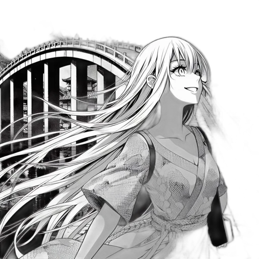 hair, dress, anime, concept art transparent PNG cut-out
