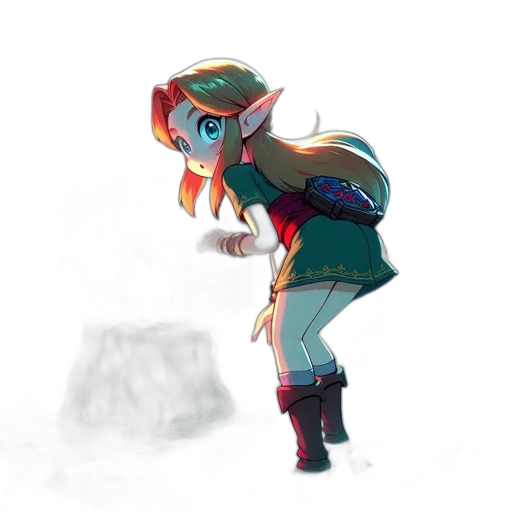 jacket, staff, weapon, mask transparent PNG cut-out