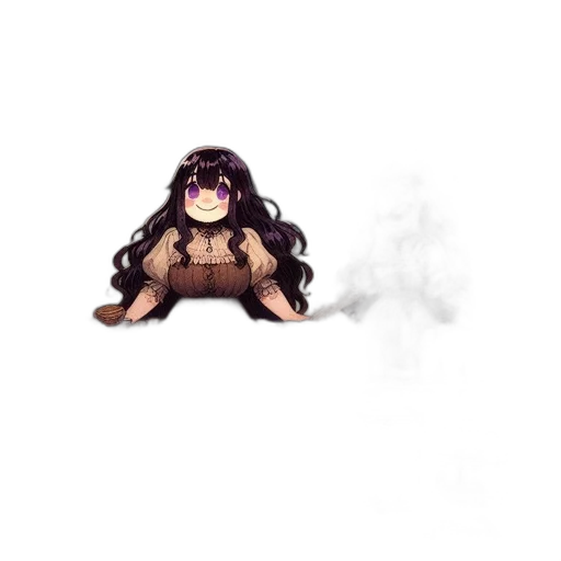 creature, hair, staff, weapon transparent PNG cut-out