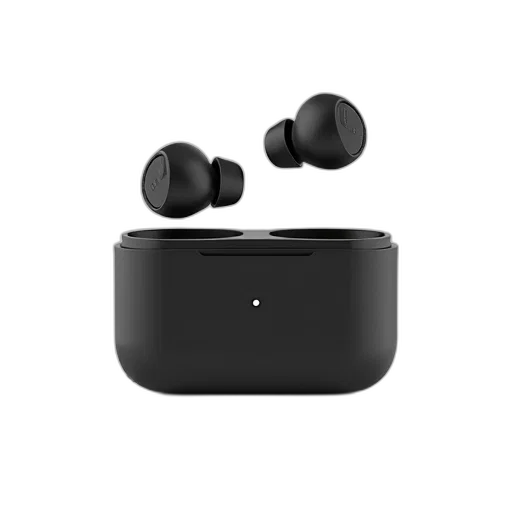 pair, black, wireless, earphones transparent PNG cut-out
