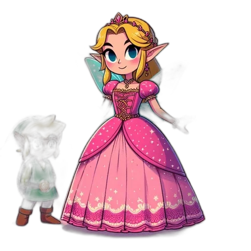 dress, crown, weapon, staff transparent PNG cut-out