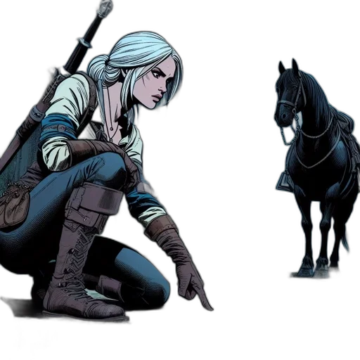 comic book art, concept art, fantasy art, pixel art transparent PNG cut-out