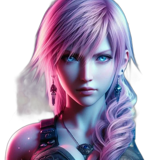 face, concept art, cyberpunk, fantasy art transparent PNG cut-out