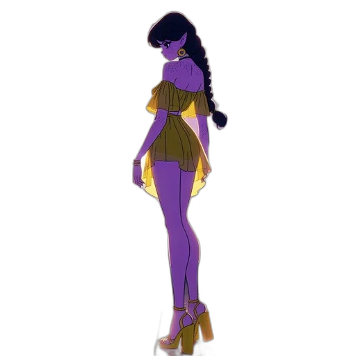 dress, concept art, fantasy art, cartoon transparent PNG cut-out