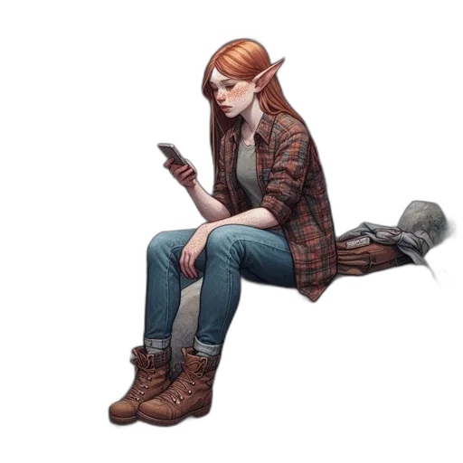 jacket, staff, dragon, creature transparent PNG cut-out