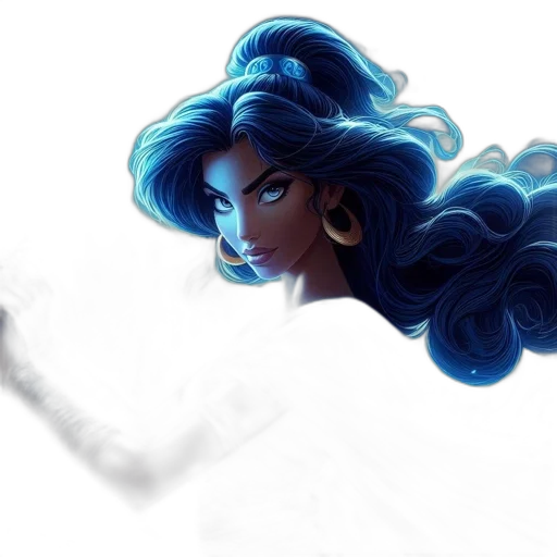 hair, staff, concept art, fantasy art transparent PNG cut-out