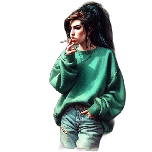 jacket, dress, jewelry, face transparent PNG cut-out