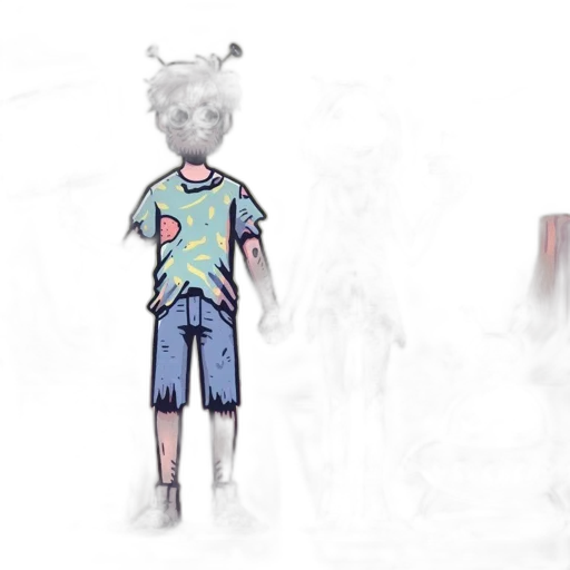 creature, concept art, 3d render, pixel art transparent PNG cut-out