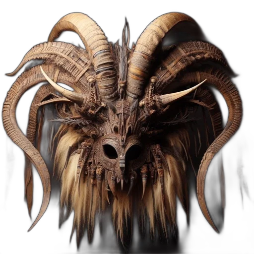 mask, dragon, creature, hair transparent PNG cut-out