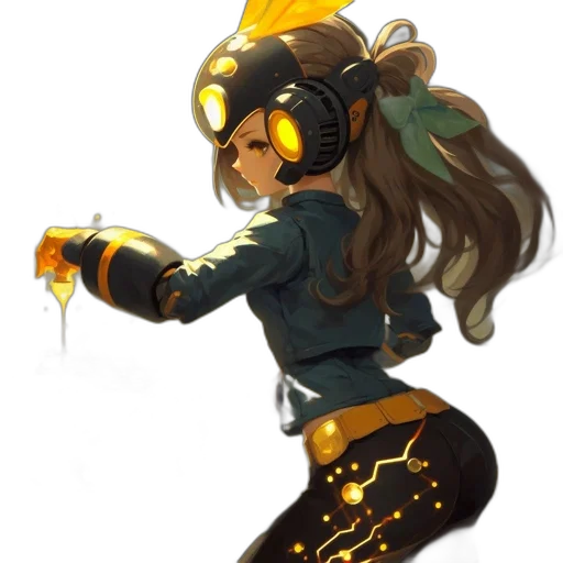 robot, staff, weapon, mask transparent PNG cut-out