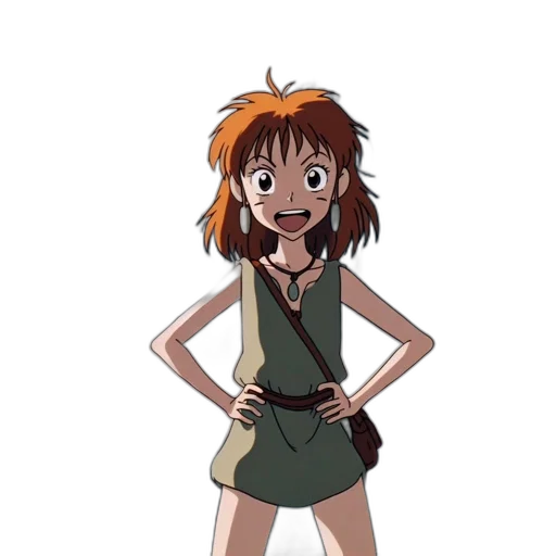 dress, staff, creature, weapon transparent PNG cut-out