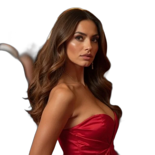 dress, staff, jewelry, hair transparent PNG cut-out