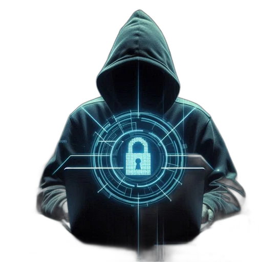 jacket, cyberpunk, hooded, figure transparent PNG cut-out