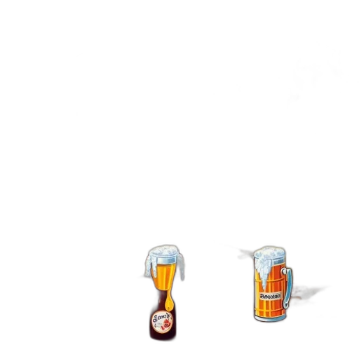 bottle, food, pixel art, concept art transparent PNG cut-out