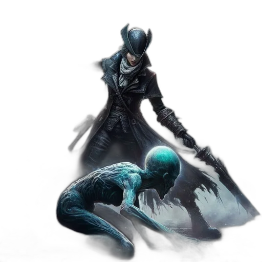 creature, mask, sword, dragon transparent PNG cut-out