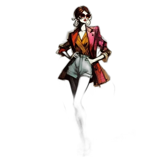 jacket, staff, dress, robot transparent PNG cut-out