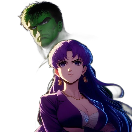 anime, comic book art, vaporwave, concept art transparent PNG cut-out
