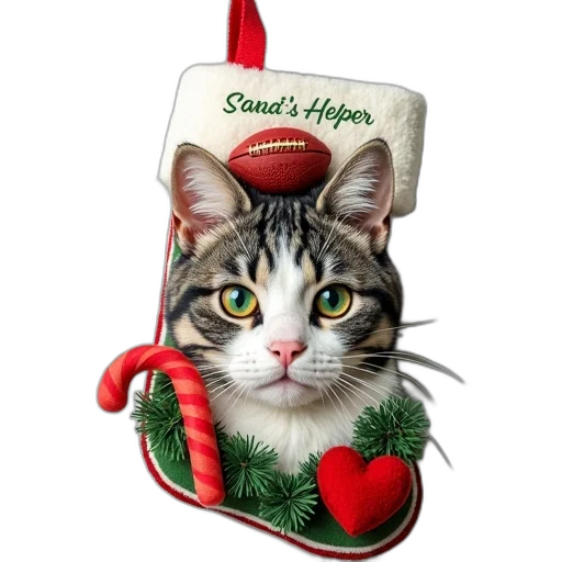 festive, christmas, stocking, gray transparent PNG cut-out