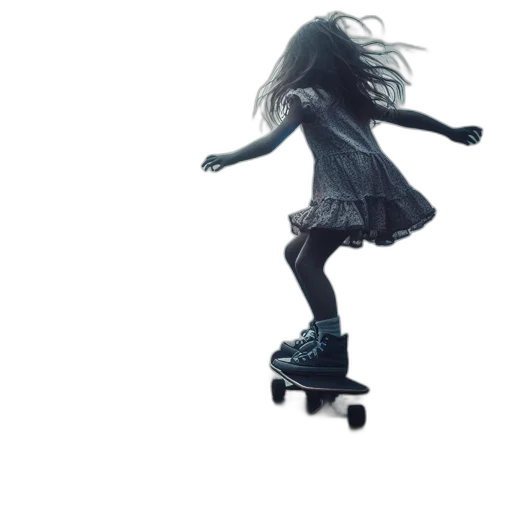 dress, shoes, hair, robot transparent PNG cut-out