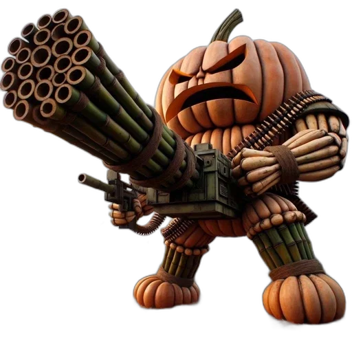 weapon, robot, concept art, 3d render transparent PNG cut-out