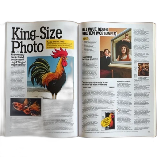 crown, magazine, spread, large transparent PNG cut-out