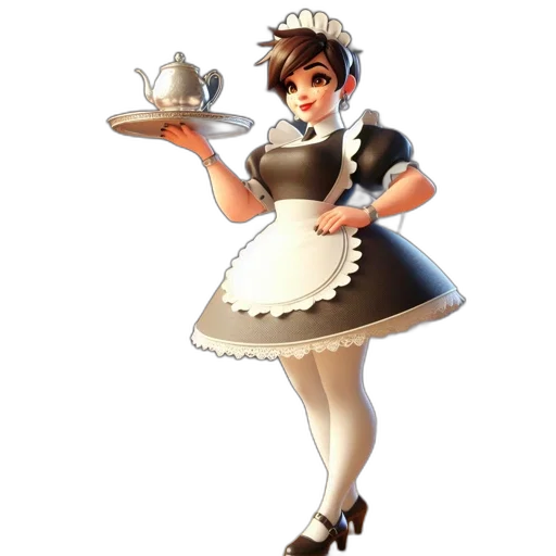 dress, staff, robot, crown transparent PNG cut-out