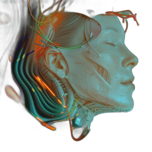 face, mask, hair, crown transparent PNG cut-out