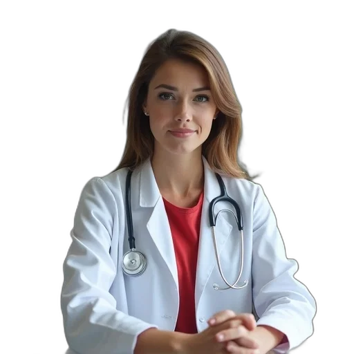 staff, jacket, woman, white transparent PNG cut-out