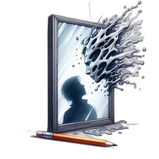face, concept art, comic book art, cyberpunk transparent PNG cut-out