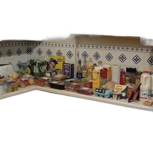 furniture, food, bottle, 3d render transparent PNG cut-out
