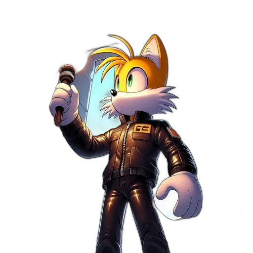 jacket, staff, animal, weapon transparent PNG cut-out