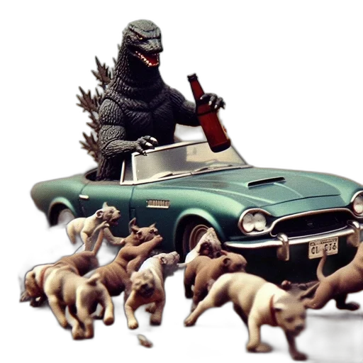 car, animal, concept art, 3d render transparent PNG cut-out