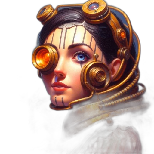 face, mask, staff, robot transparent PNG cut-out