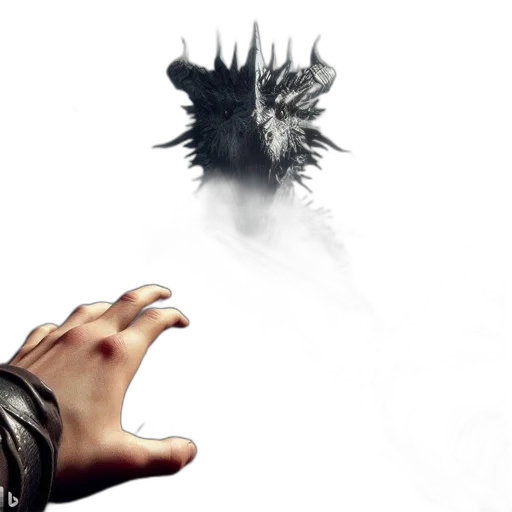 dragon, mask, creature, weapon transparent PNG cut-out